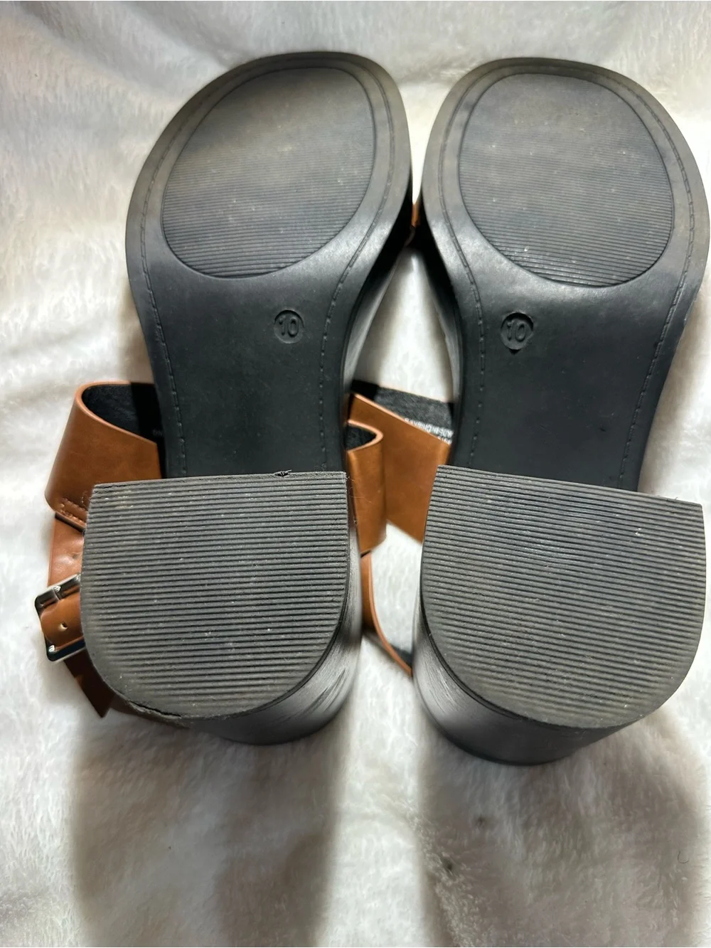 Madden Girl Brown Double-Strap Platform Sandals